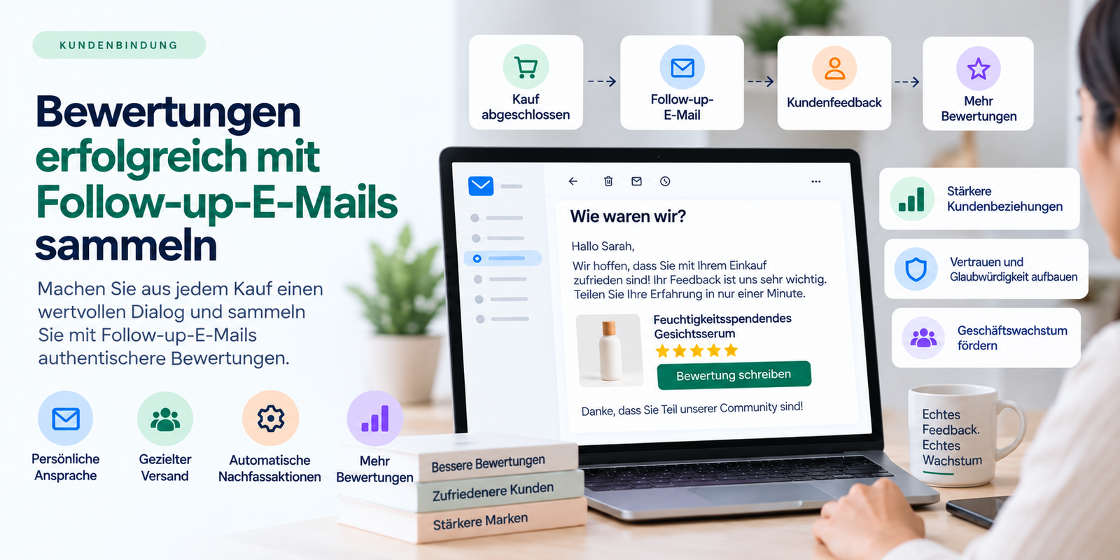 Bewertungssammlung mit Post-Interaction-E-Mails meistern