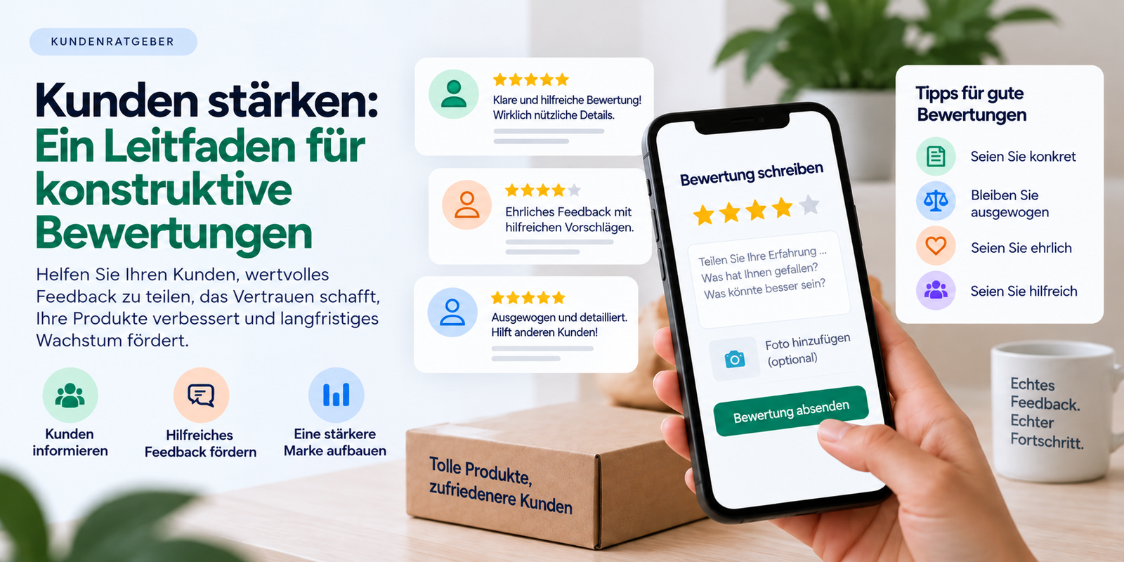 Deine Kunden stärken: Ein Leitfaden zum Schreiben konstruktiver Bewertungen