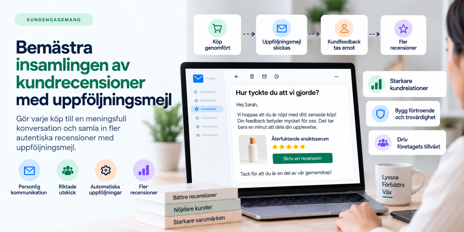 Bemästra recensionsinsamling med mejl efter kundinteraktion